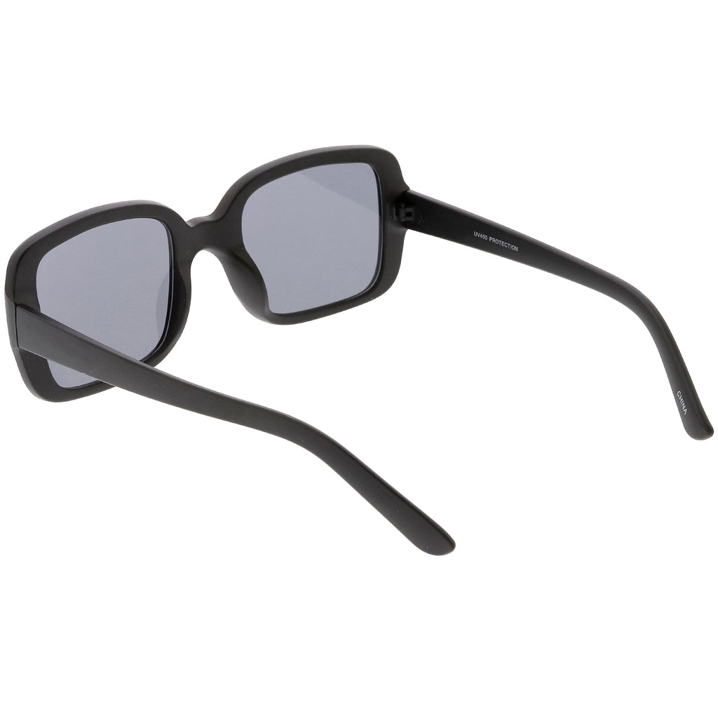 Women's Retro Modern Square Flat Lens Sunglasses C605