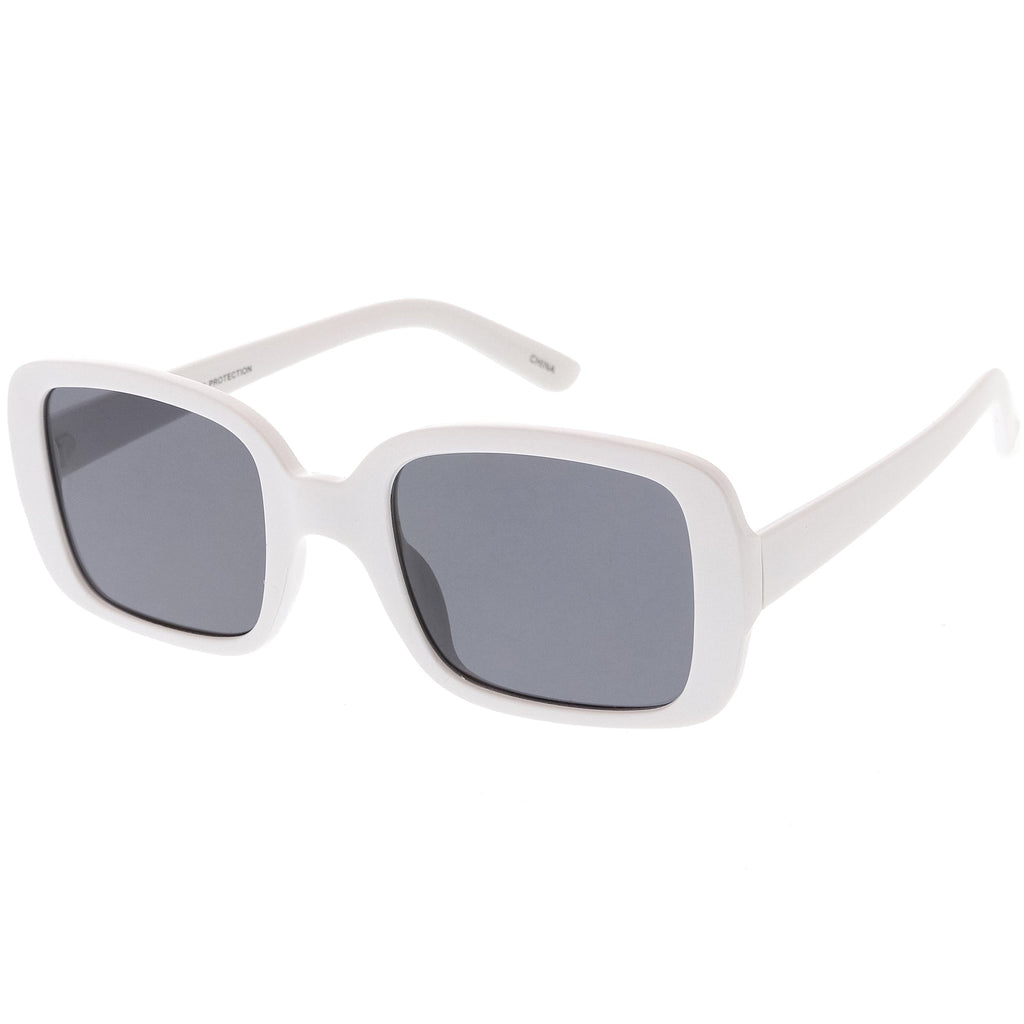 Women's Retro Modern Square Flat Lens Sunglasses C605
