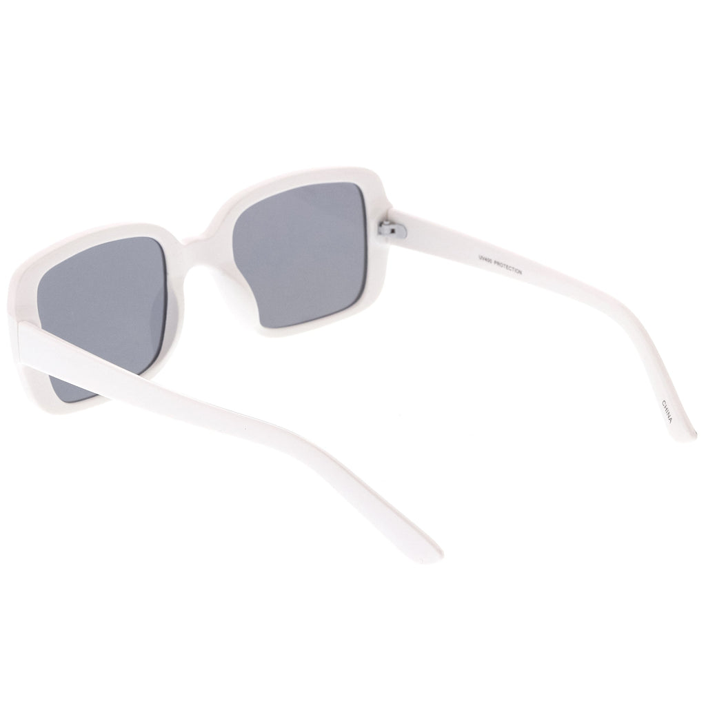 Women's Retro Modern Square Flat Lens Sunglasses C605