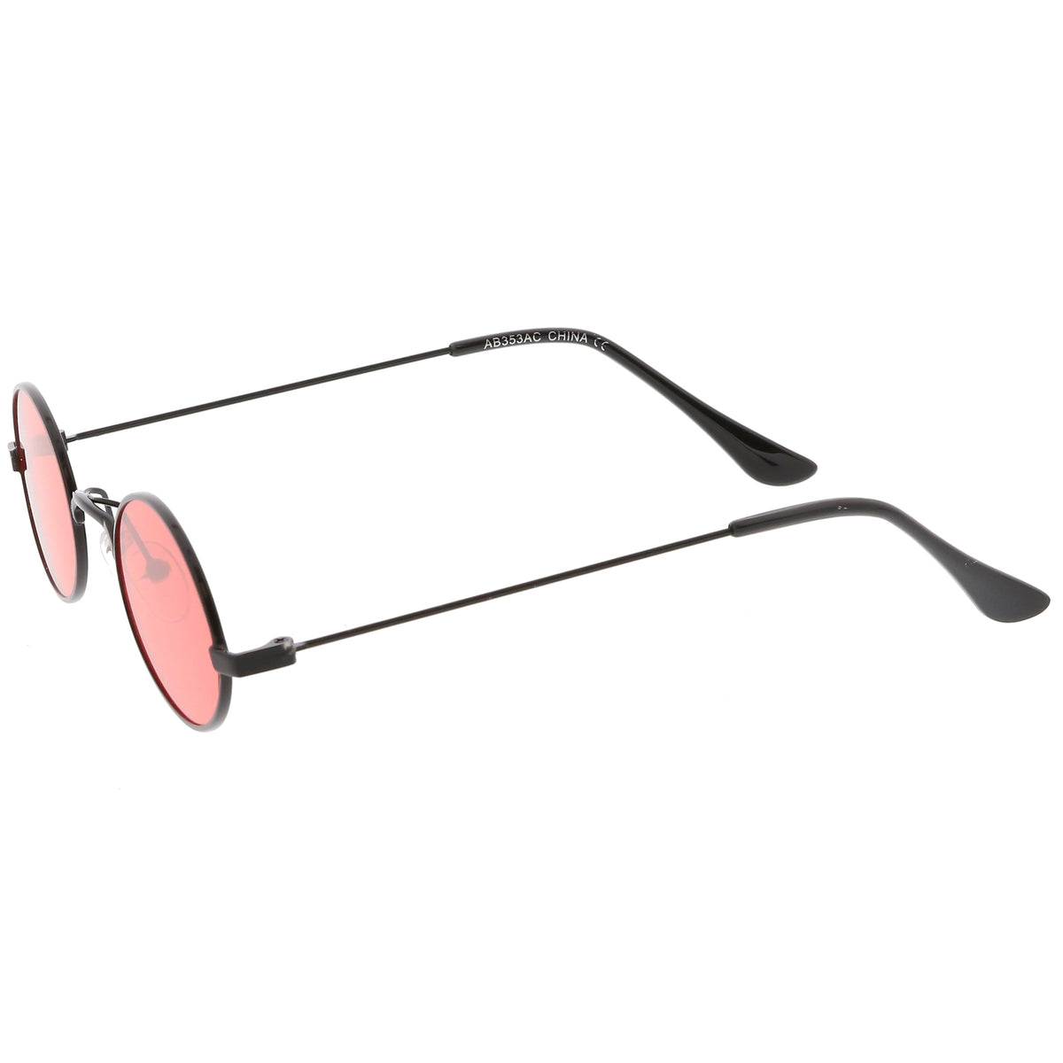 Retro 1990's Small Oval Color Tone Metal Sunglasses C616