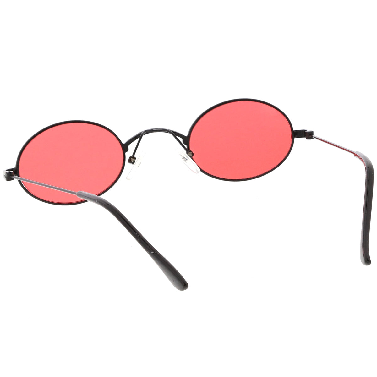 Retro 1990's Small Oval Color Tone Metal Sunglasses C616
