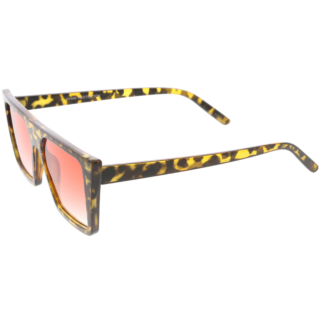 Retro Modern Flat Top Color Tone Sunglasses C618