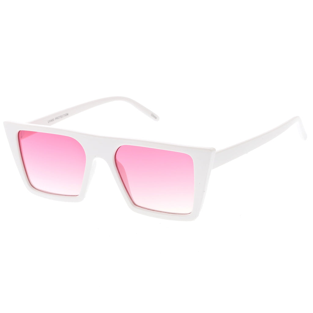 Retro Modern Flat Top Color Tone Sunglasses C618