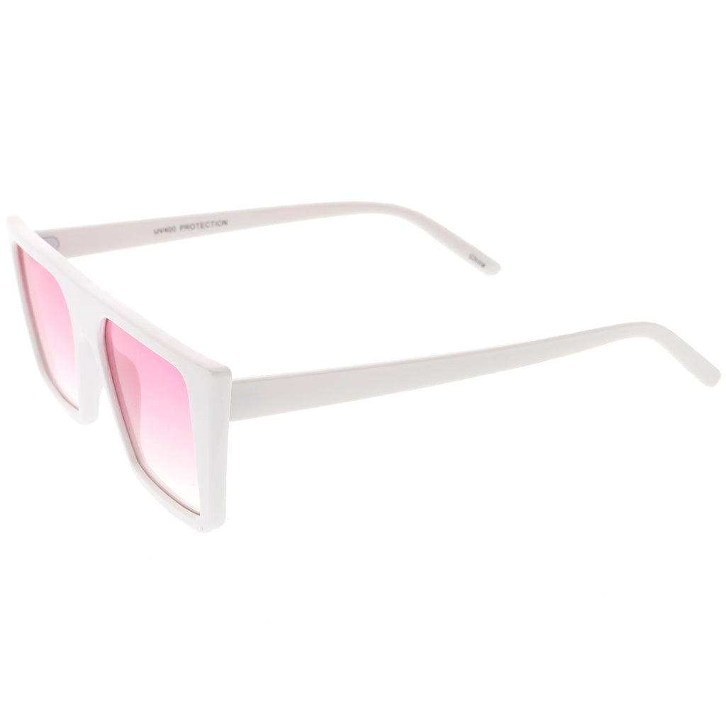 Retro Modern Flat Top Color Tone Sunglasses C618