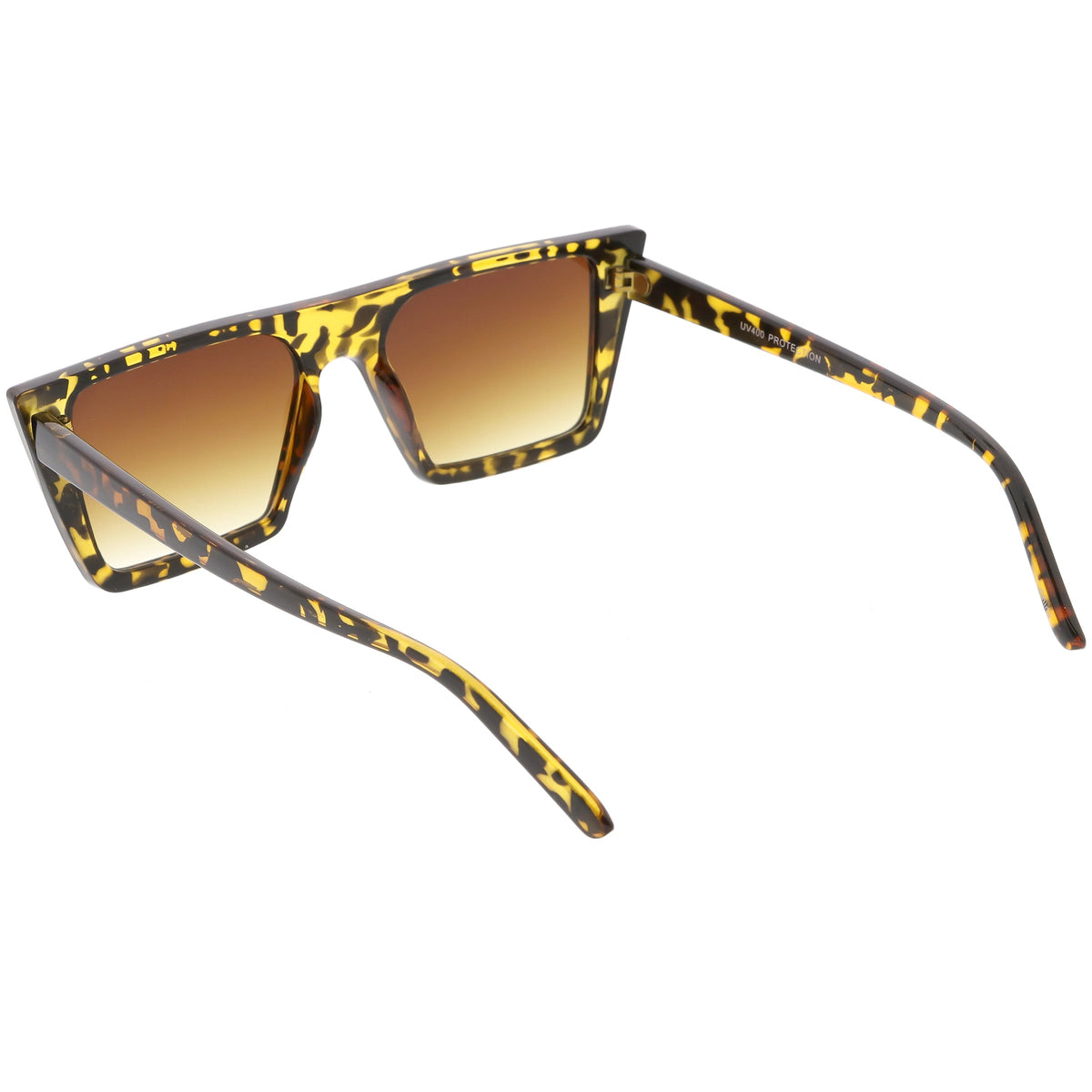 Retro Flat Top Neutral Colored Square Sunglasses C619