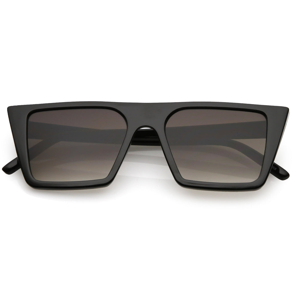 Retro Flat Top Neutral Colored Square Sunglasses C619