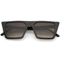 Retro Flat Top Neutral Colored Square Sunglasses C619