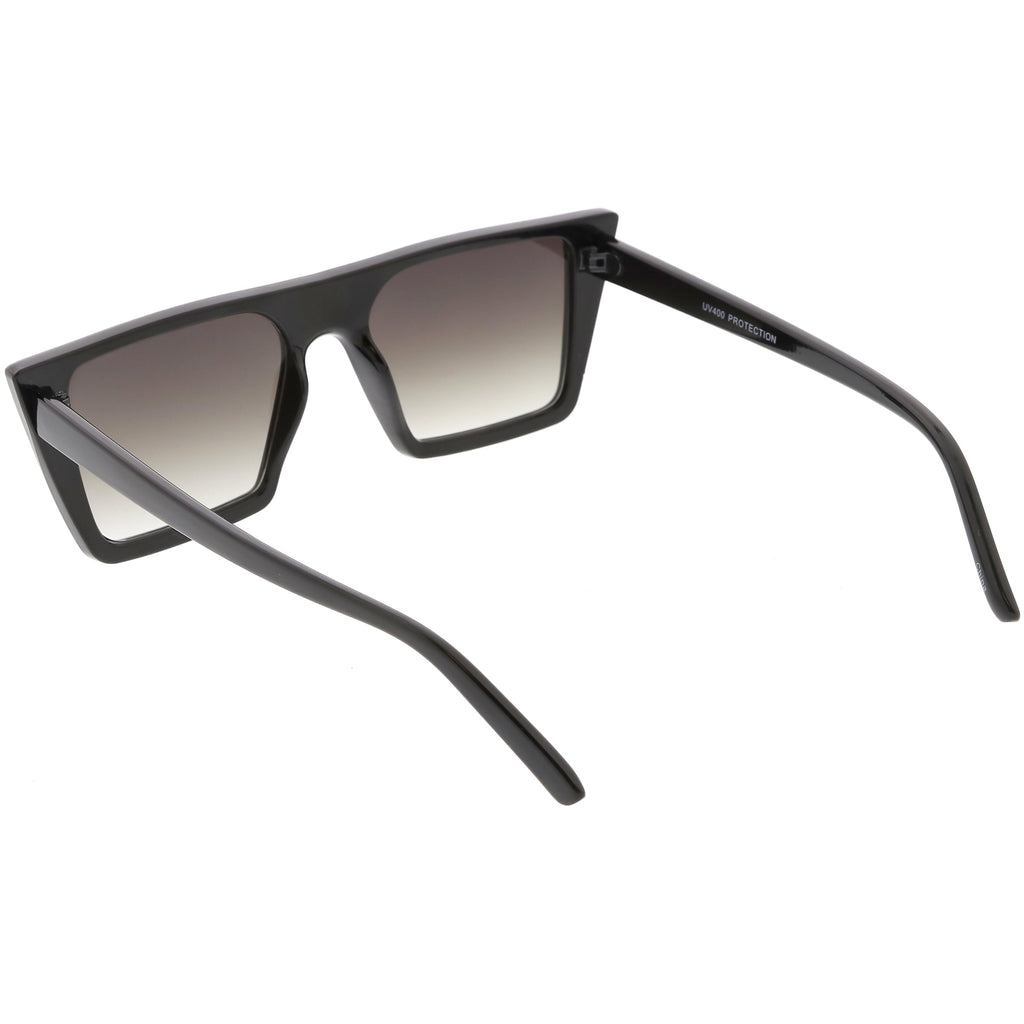 Retro Flat Top Neutral Colored Square Sunglasses C619