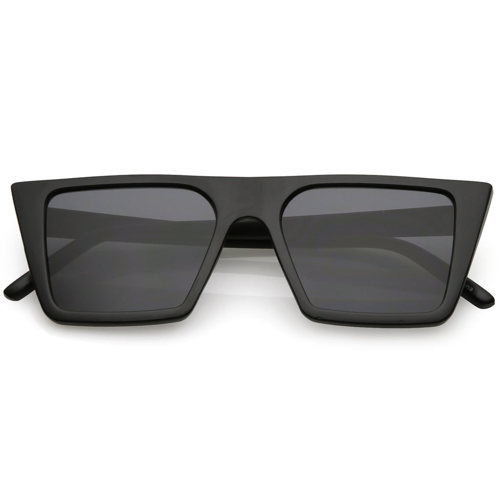 Retro Flat Top Neutral Colored Square Sunglasses C619