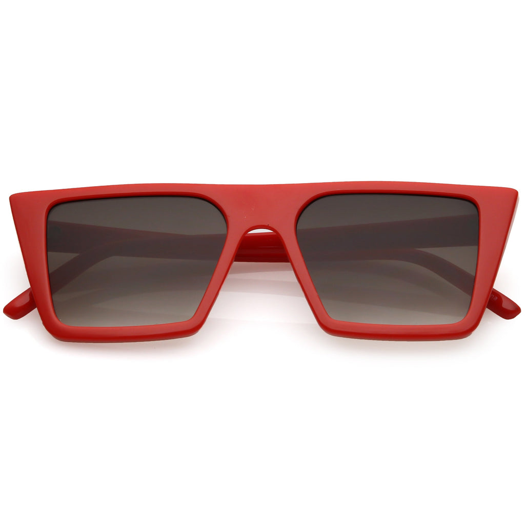 Retro Flat Top Neutral Colored Square Sunglasses C619
