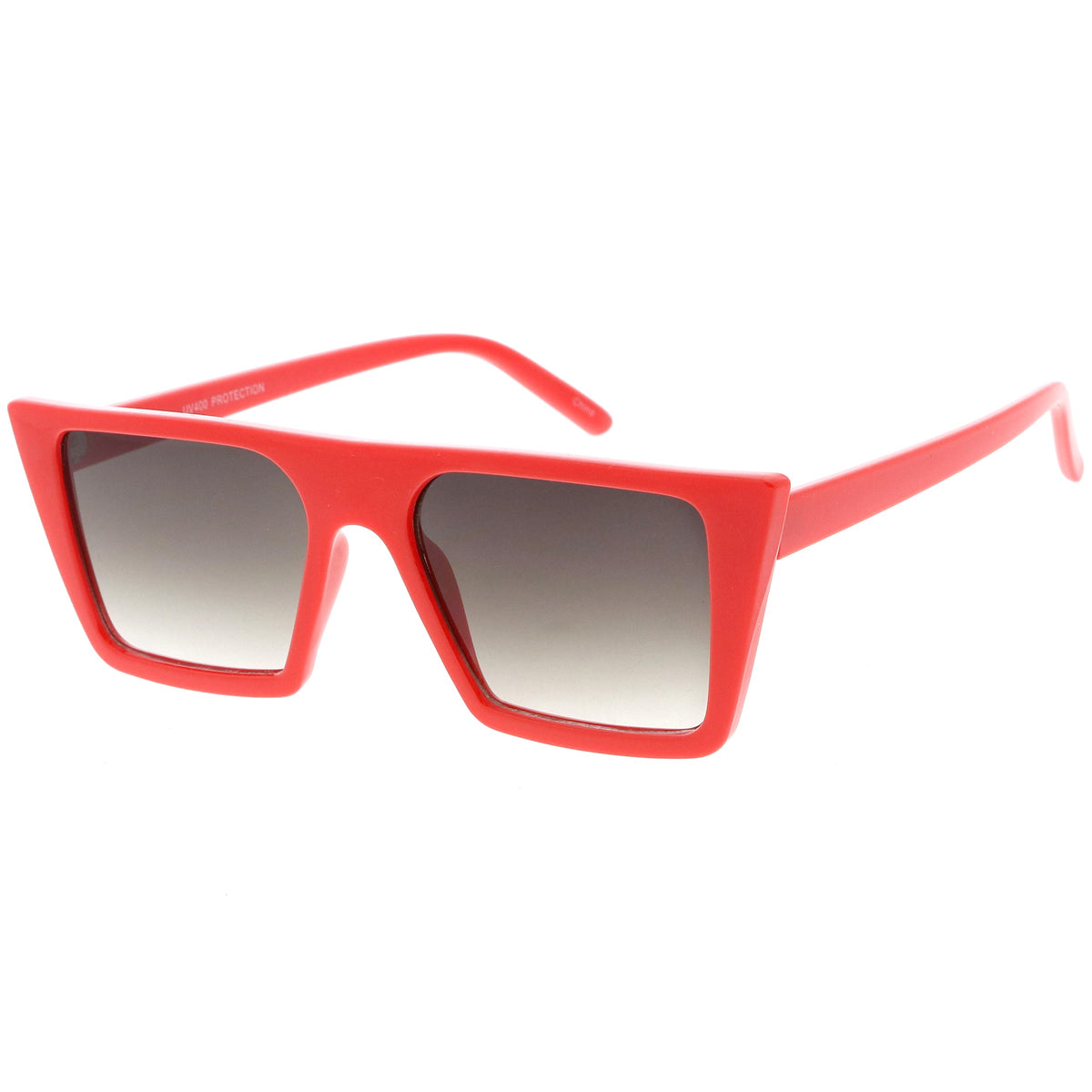 Retro Flat Top Neutral Colored Square Sunglasses C619