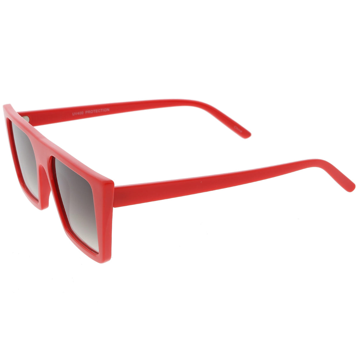 Retro Flat Top Neutral Colored Square Sunglasses C619