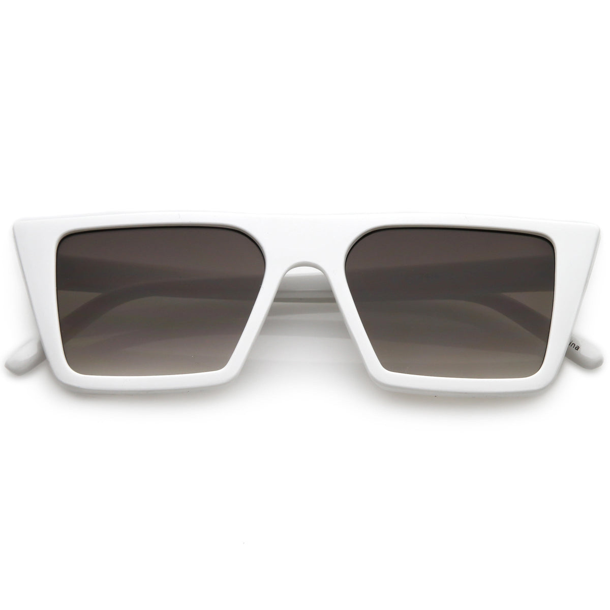 Retro Flat Top Neutral Colored Square Sunglasses C619