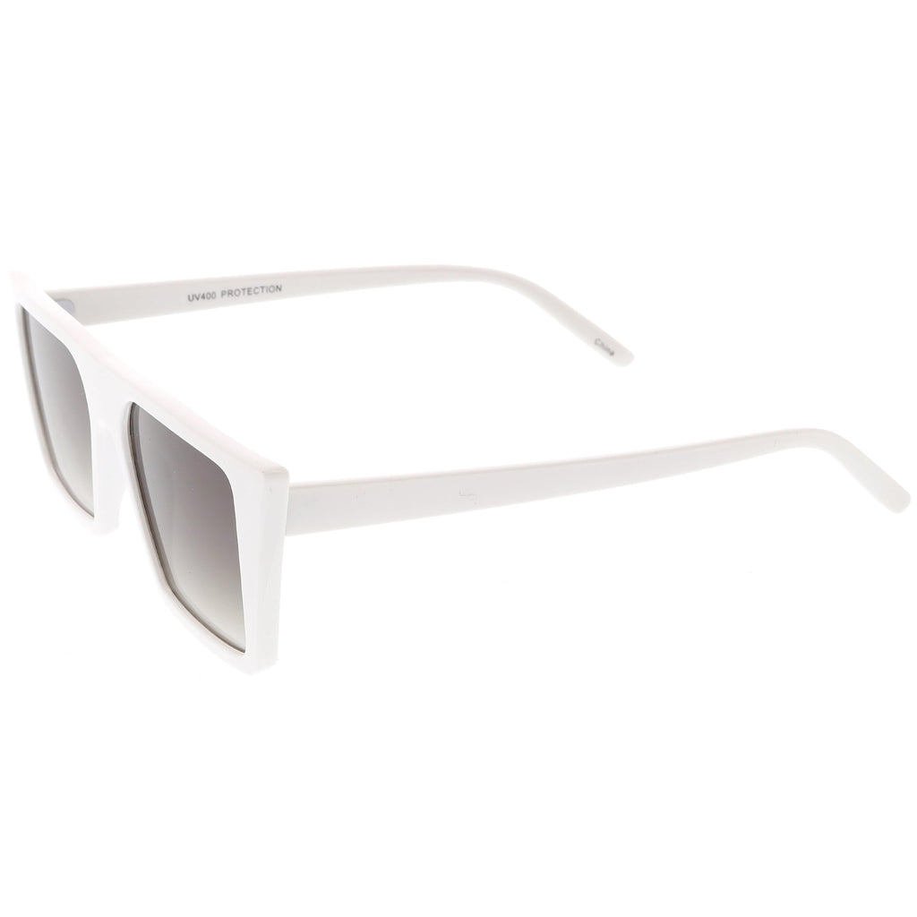 Retro Flat Top Neutral Colored Square Sunglasses C619