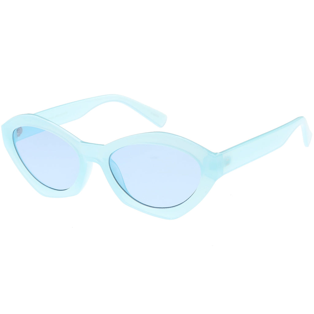 Retro Colorful Translucent Color Tone Oval Sunglasses C623