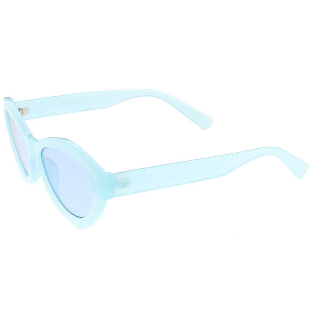 Retro Colorful Translucent Color Tone Oval Sunglasses C623