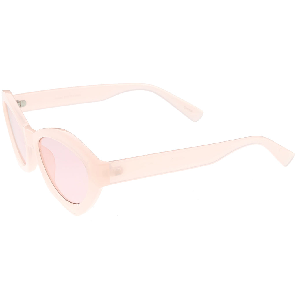 Retro Colorful Translucent Color Tone Oval Sunglasses C623