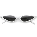 Women's Retro 1990's Thin Cat Eye Dual Rivet Sunglasses C624