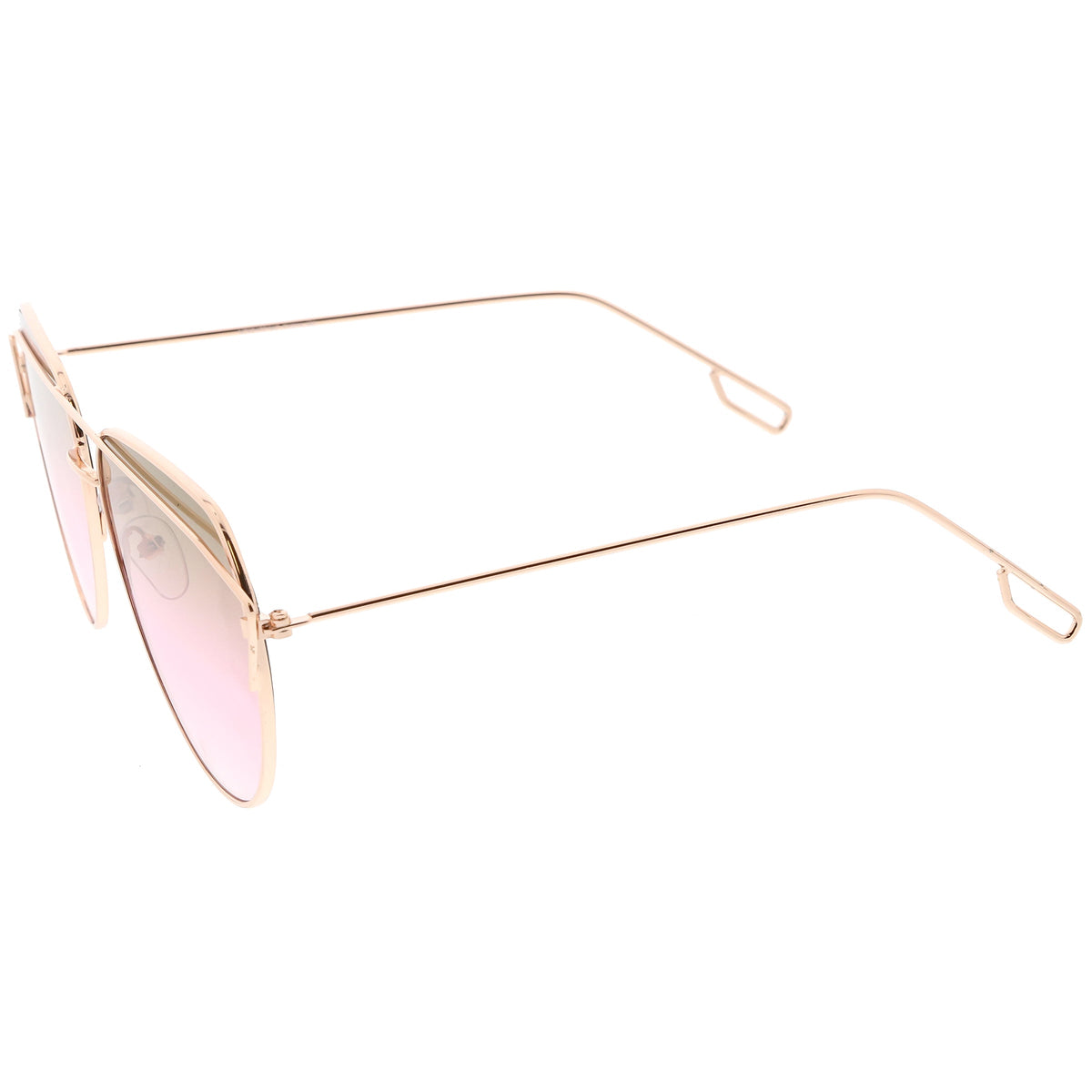 Modern Metal Slim Crossbar Gradient Lens Aviator Sunglasses C628