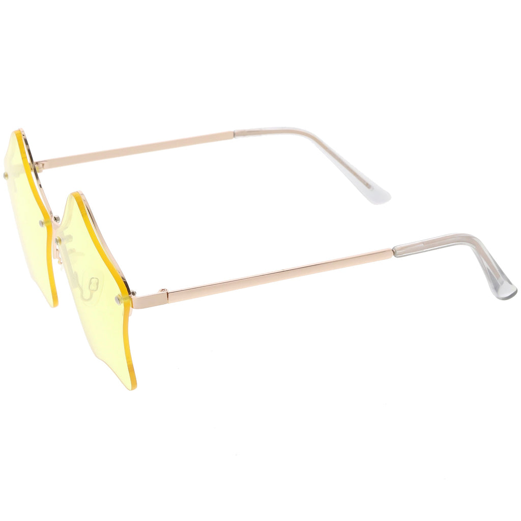 Women's Novelty Cute Twin Stars Color Tone Sunglasses Glasses C631