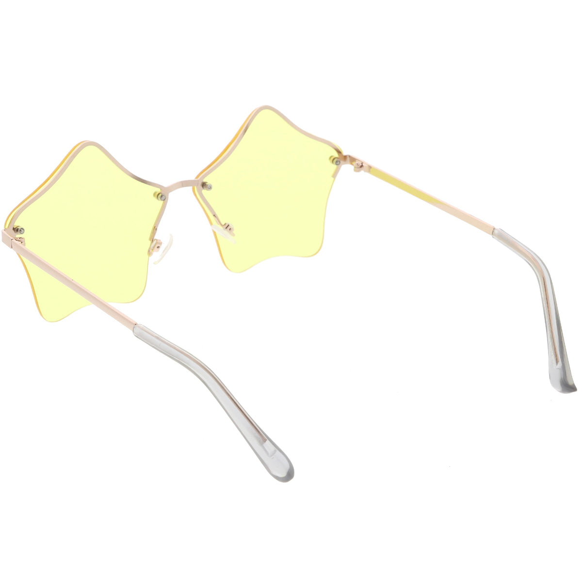 Women's Novelty Cute Twin Stars Color Tone Sunglasses Glasses C631