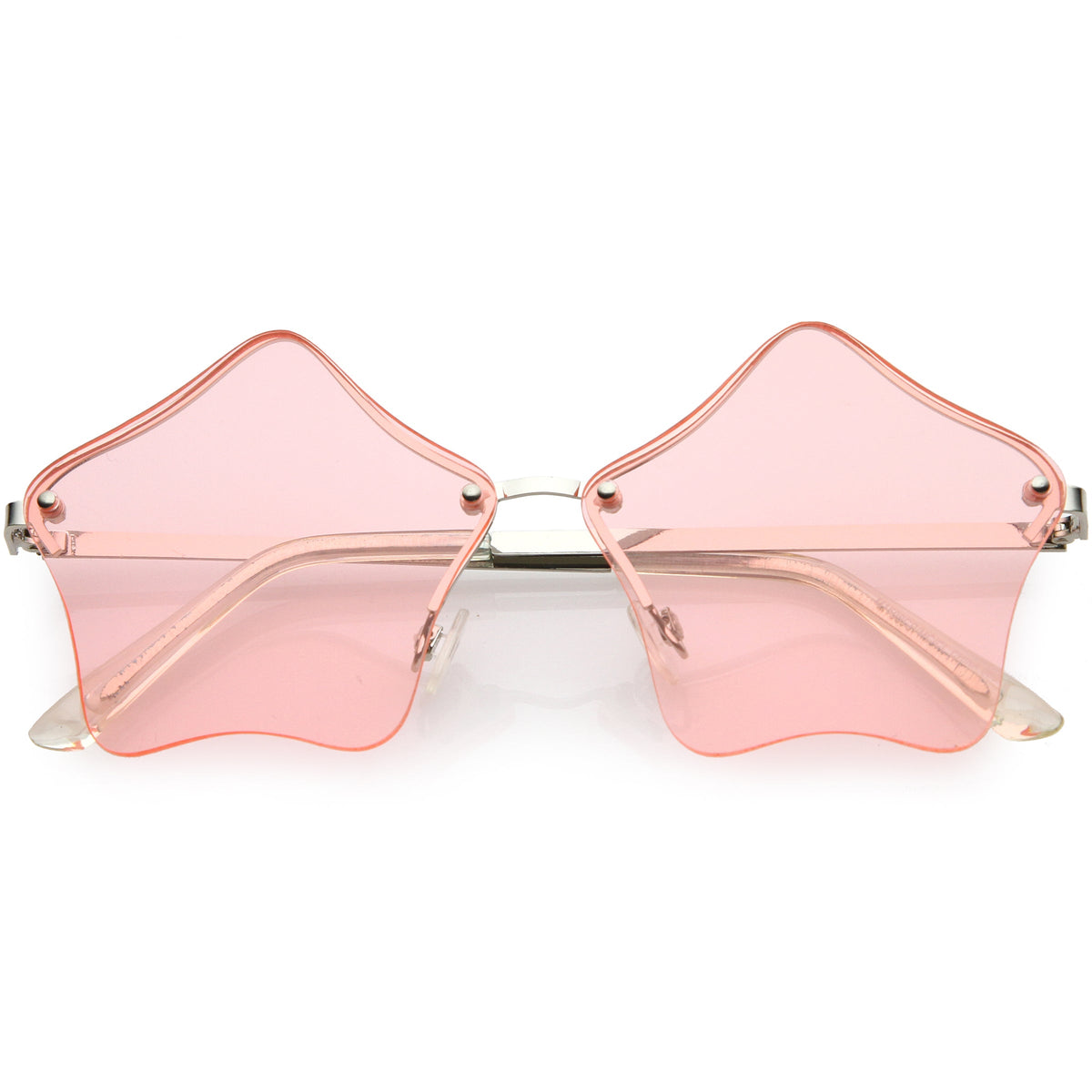 Women's Novelty Cute Twin Stars Color Tone Sunglasses Glasses C631
