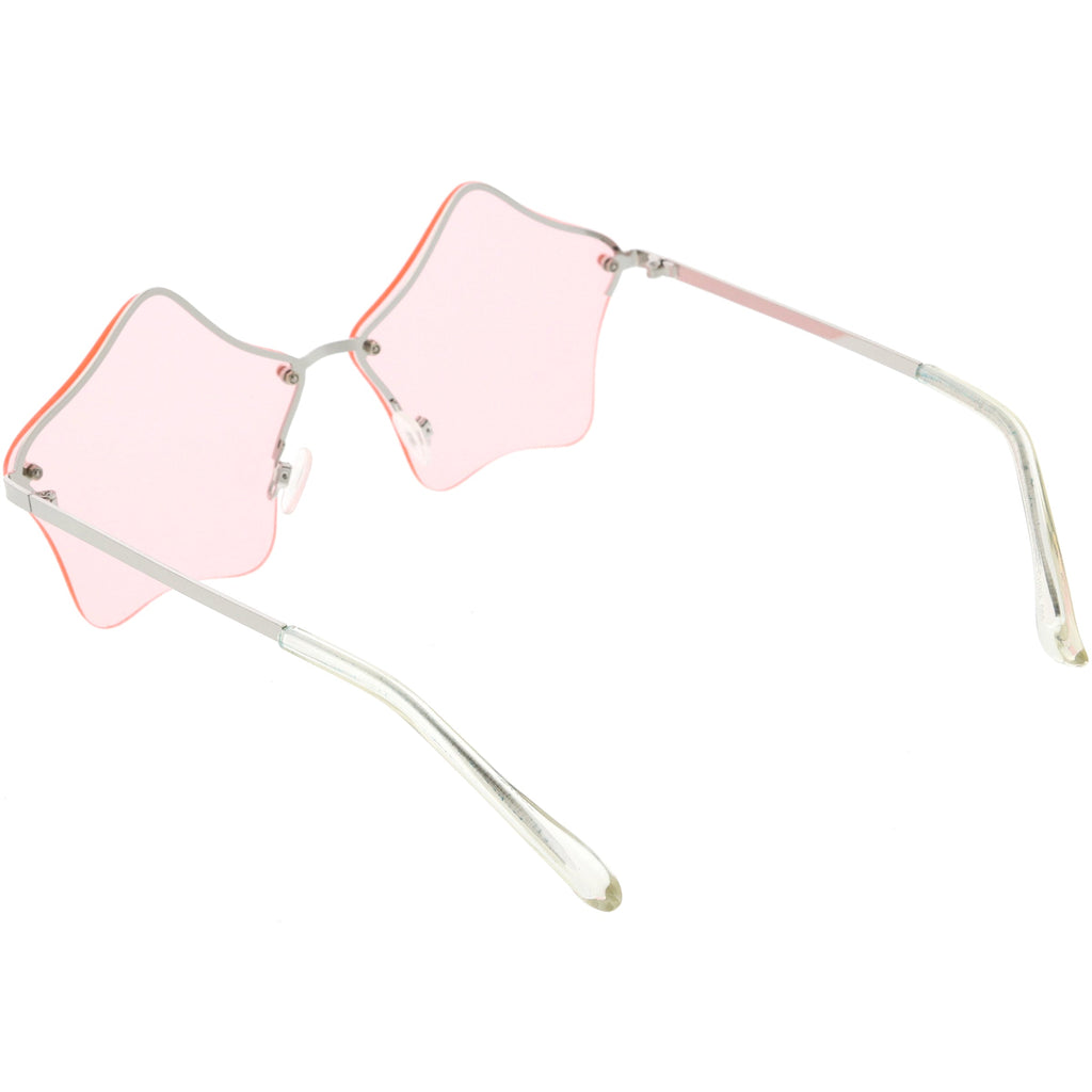 Women's Novelty Cute Twin Stars Color Tone Sunglasses Glasses C631