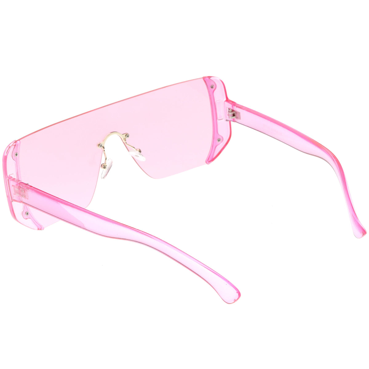 Retro Futuristic Oversize Color Mirrored Lens Shield Sunglasses C634