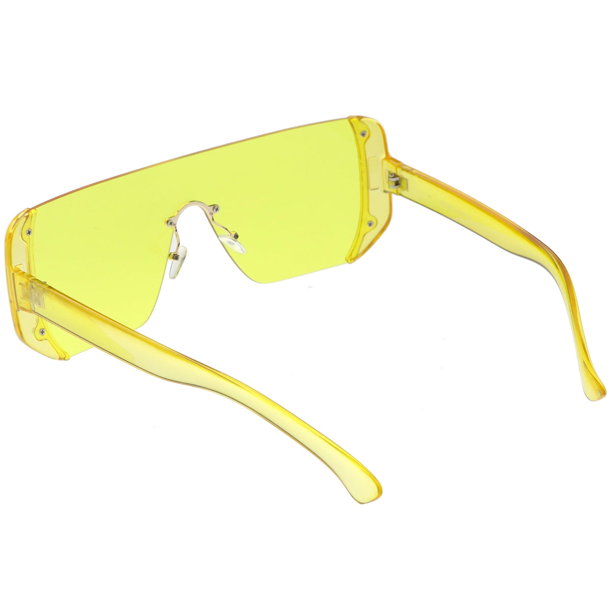 Retro Futuristic Oversize Color Mirrored Lens Shield Sunglasses C634