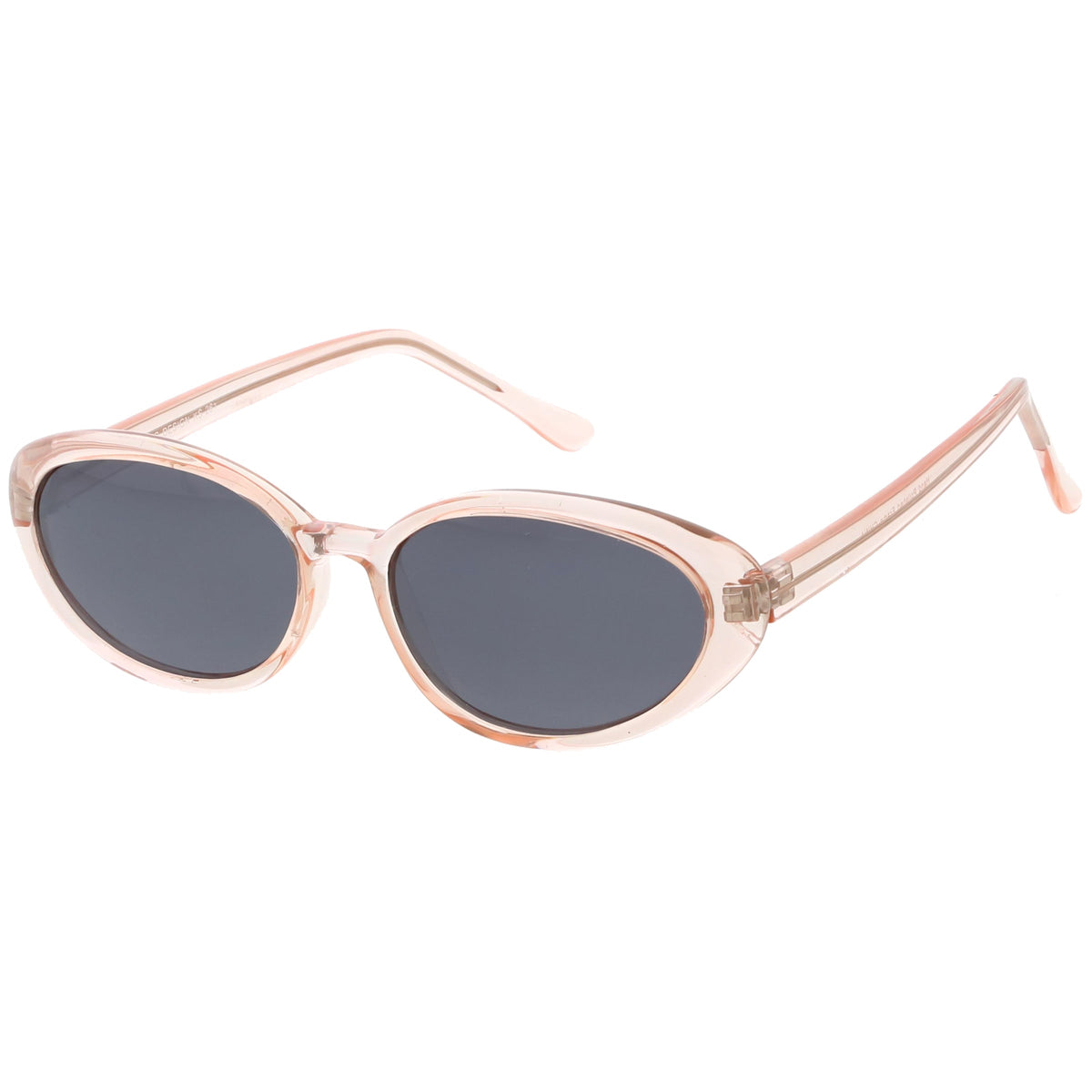 Small True Retro Oval Clout Transparent Frame Sunglasses C644