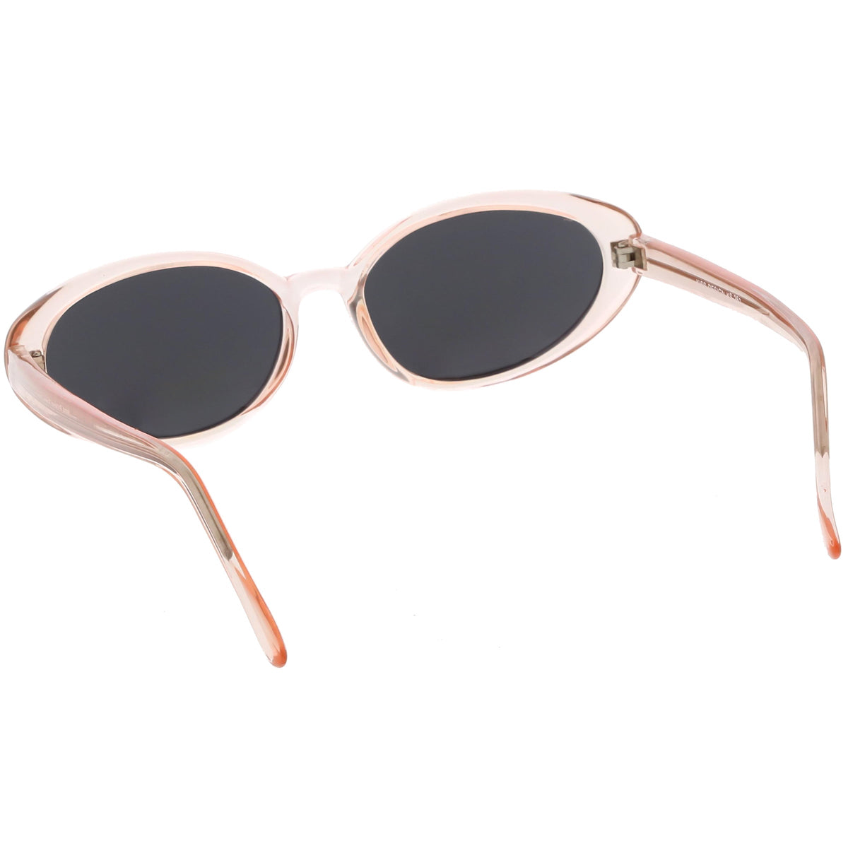 Small True Retro Oval Clout Transparent Frame Sunglasses C644