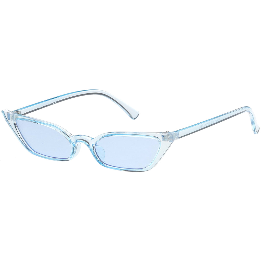Retro Women's Translucent Thin Cat Eye Color Tone Sunglasses C663