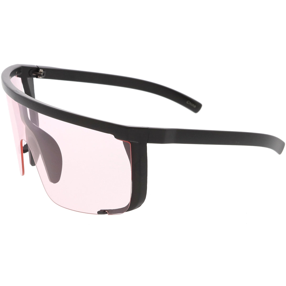 Oversize Retro Color Tone Sports Shield Flat Top Sunglasses C686