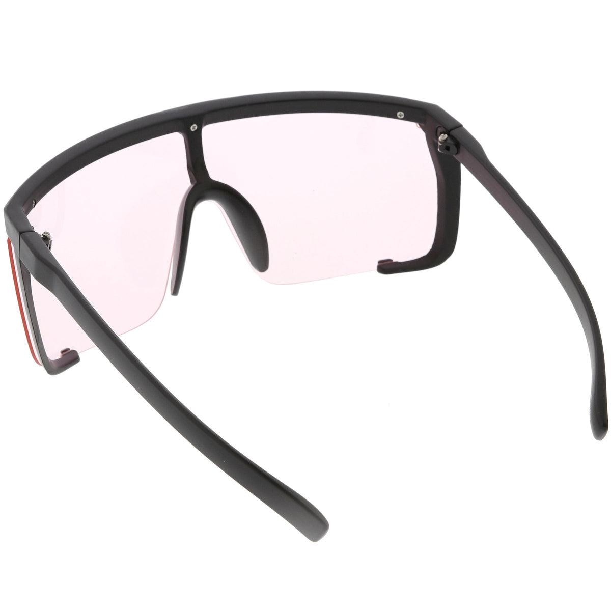 Oversize Retro Color Tone Sports Shield Flat Top Sunglasses C686