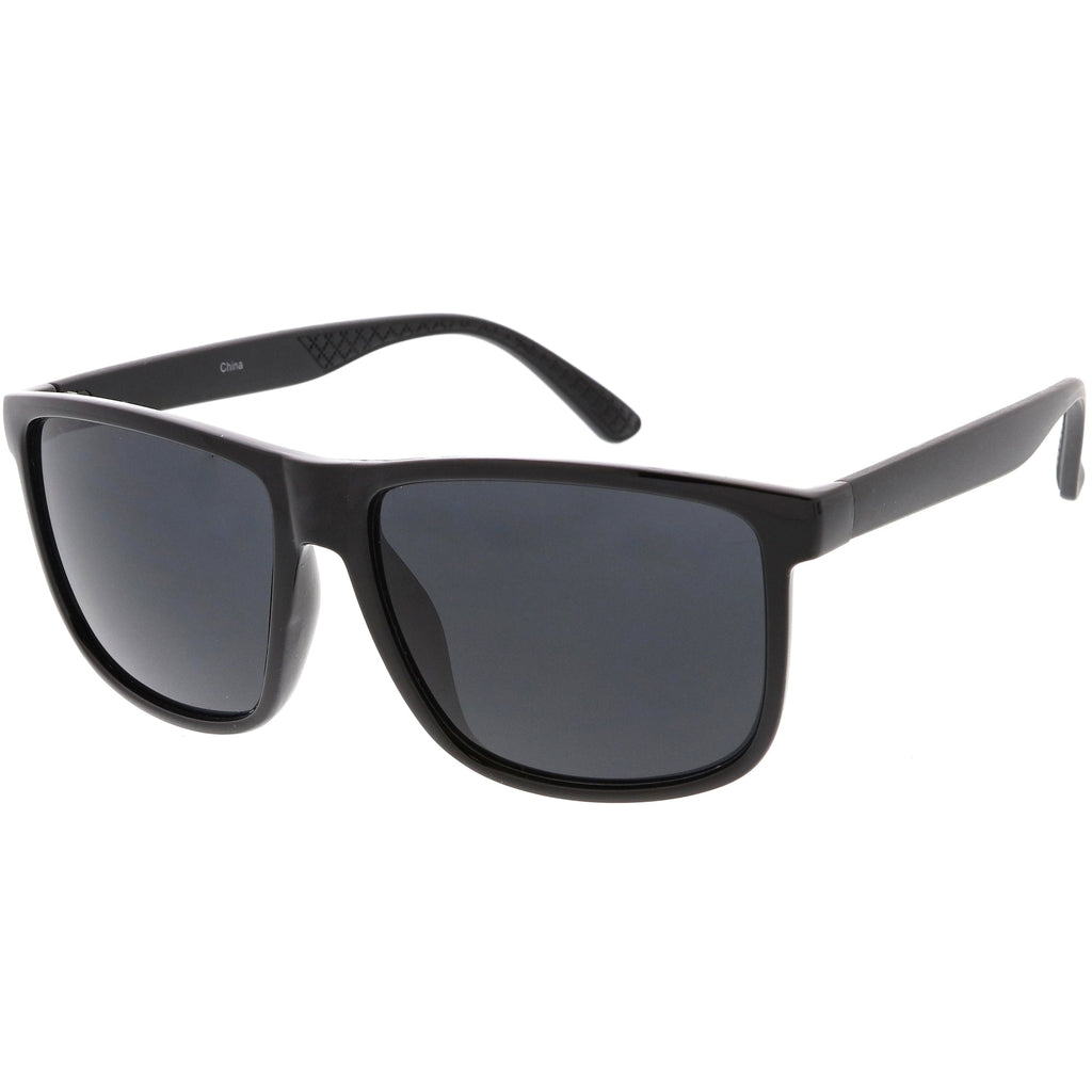 Men's Oversize Horned Rim Mirrored Lens Aviator Sunglasses C689