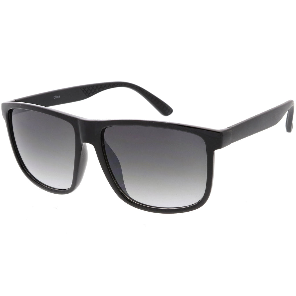 Men's Oversize Horned Rim Mirrored Lens Aviator Sunglasses C689