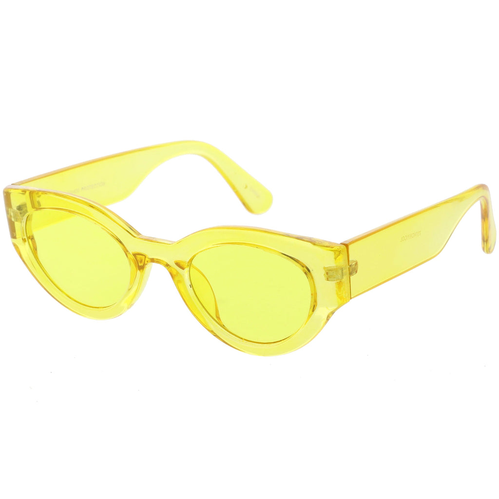 Retro Bold Translucent Color Tone Cat Eye Sunglasses C695