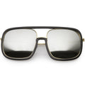 Oversize Luxury Women's Square Mirrored Lens Sunglasses C696