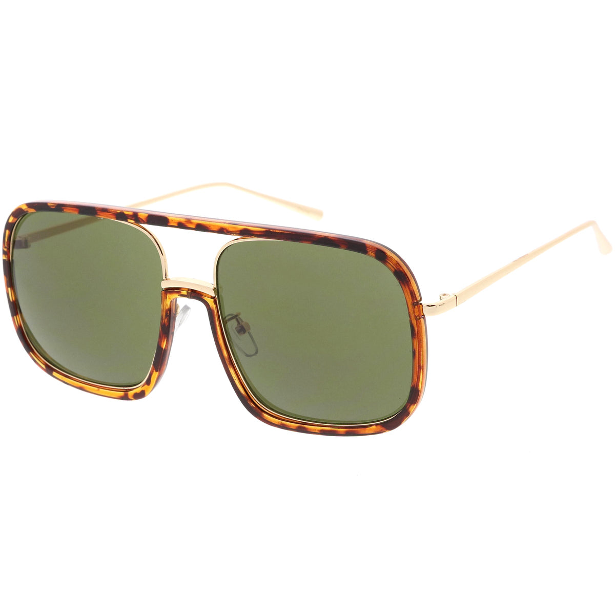 Oversize Luxury Women's Square Mirrored Lens Sunglasses C696