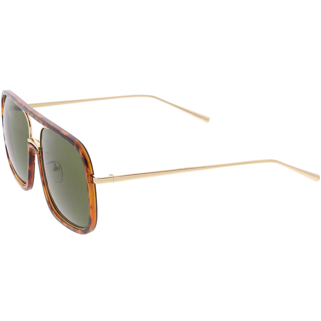 Oversize Luxury Women's Square Mirrored Lens Sunglasses C696