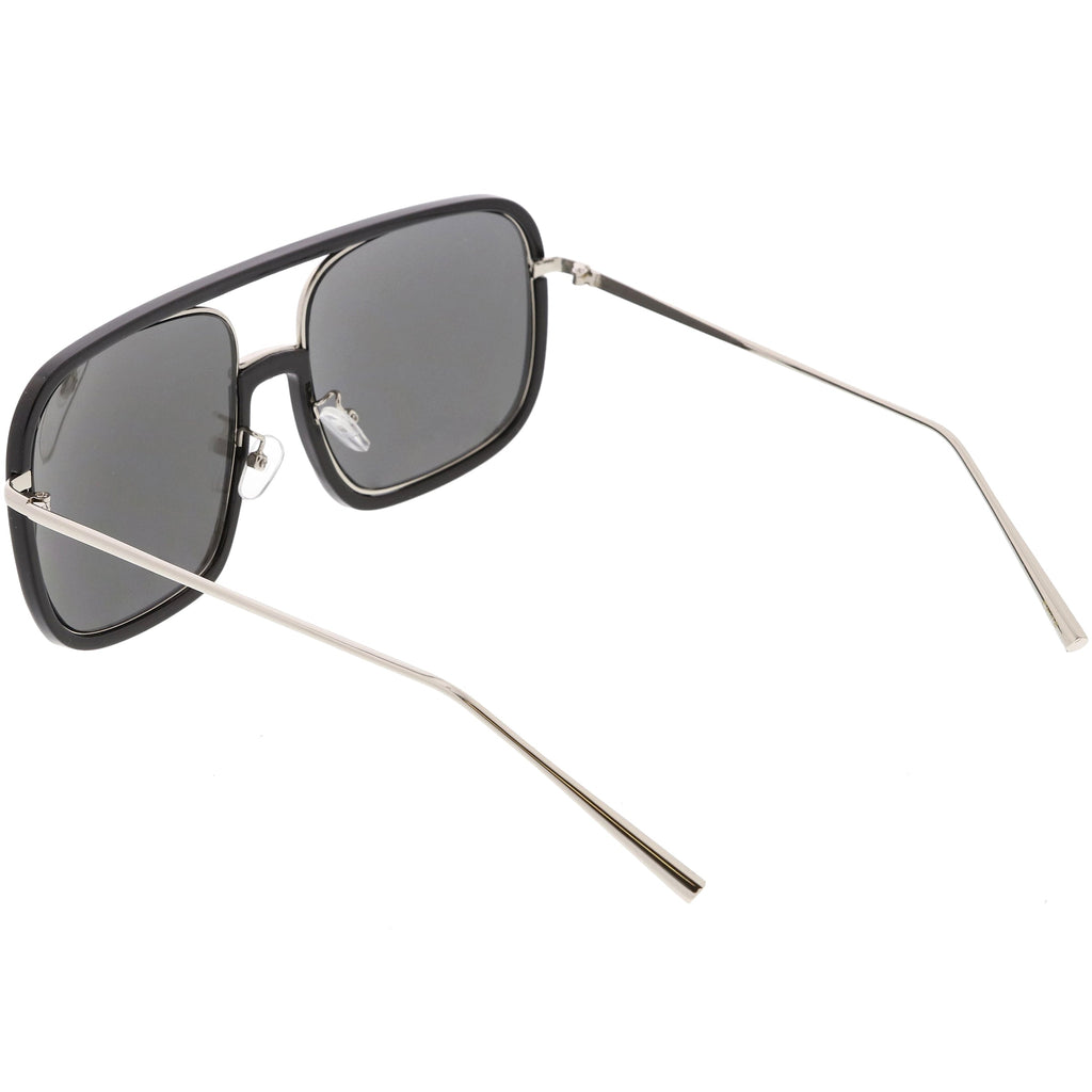 Oversize Luxury Women's Square Mirrored Lens Sunglasses C696