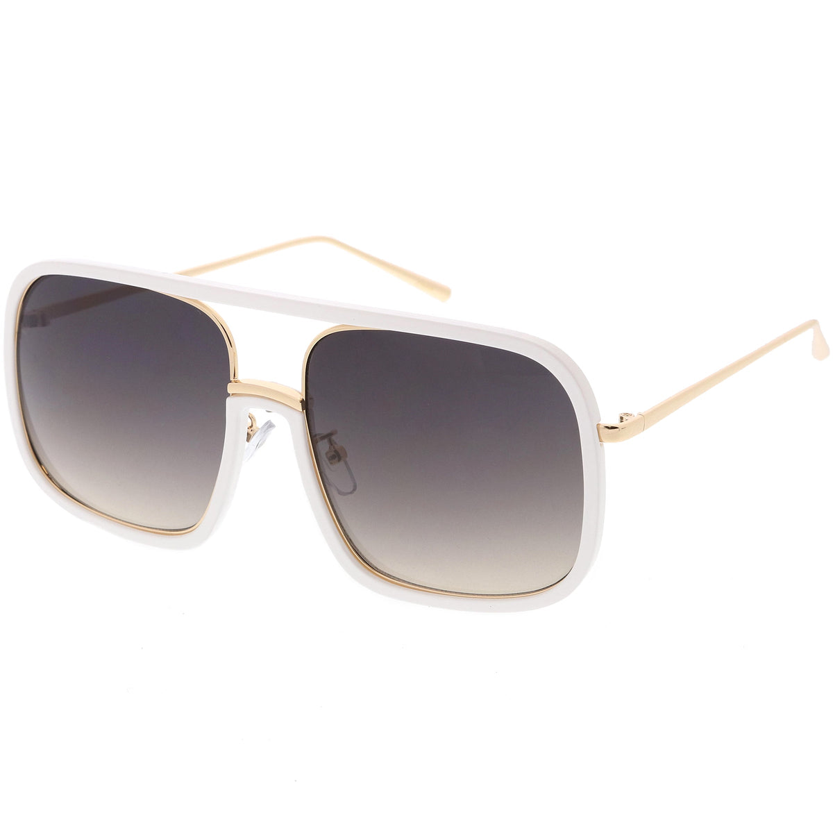 Oversize Luxury Women's Square Mirrored Lens Sunglasses C696
