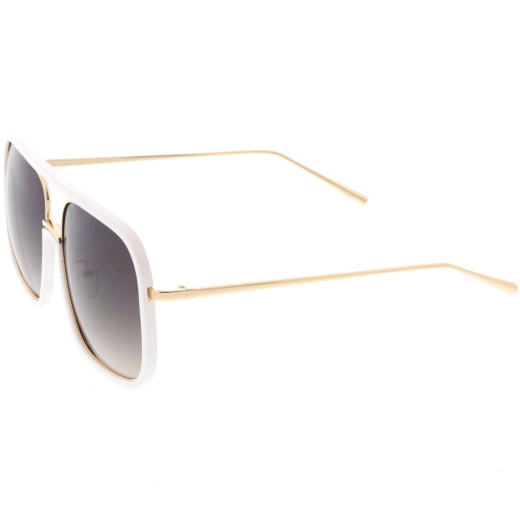 Oversize Luxury Women's Square Mirrored Lens Sunglasses C696