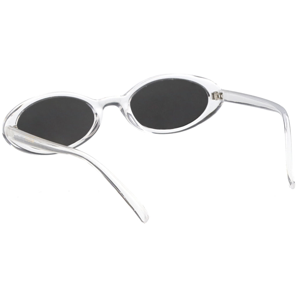 Small Retro 1990's Transparent Mirrored Lens Sunglasses C698