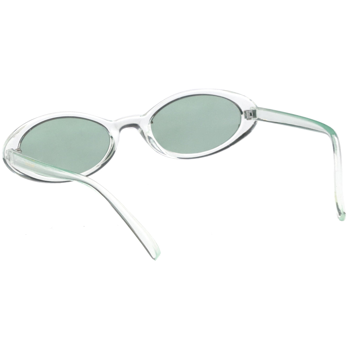 Small Retro 1990's Transparent Mirrored Lens Sunglasses C698