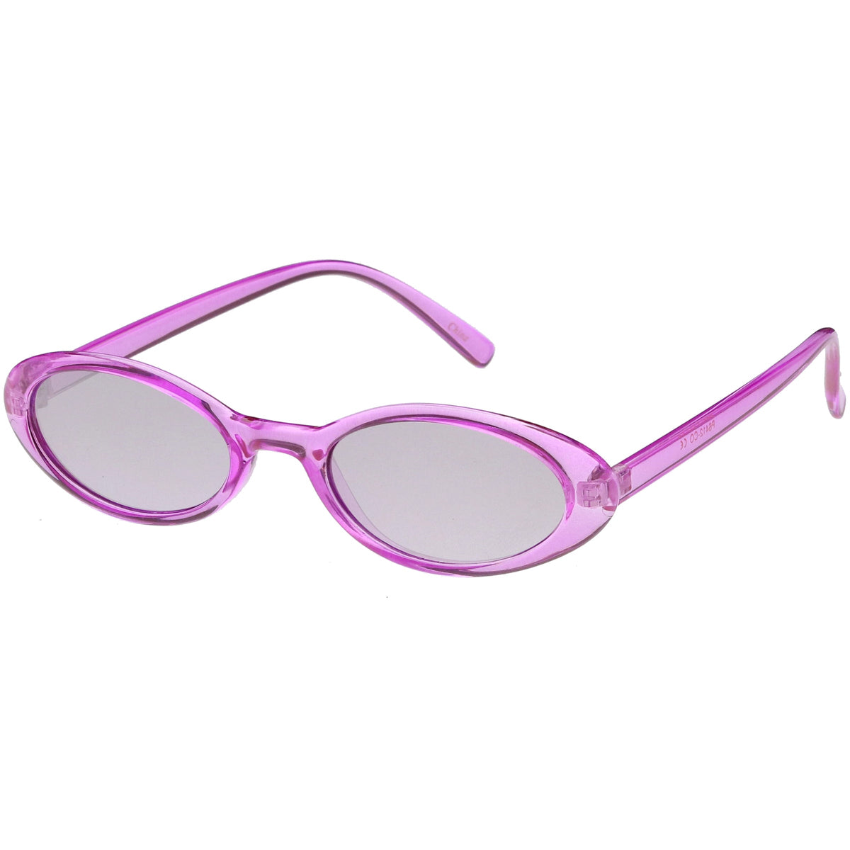Small Retro 1990's Transparent Mirrored Lens Sunglasses C698