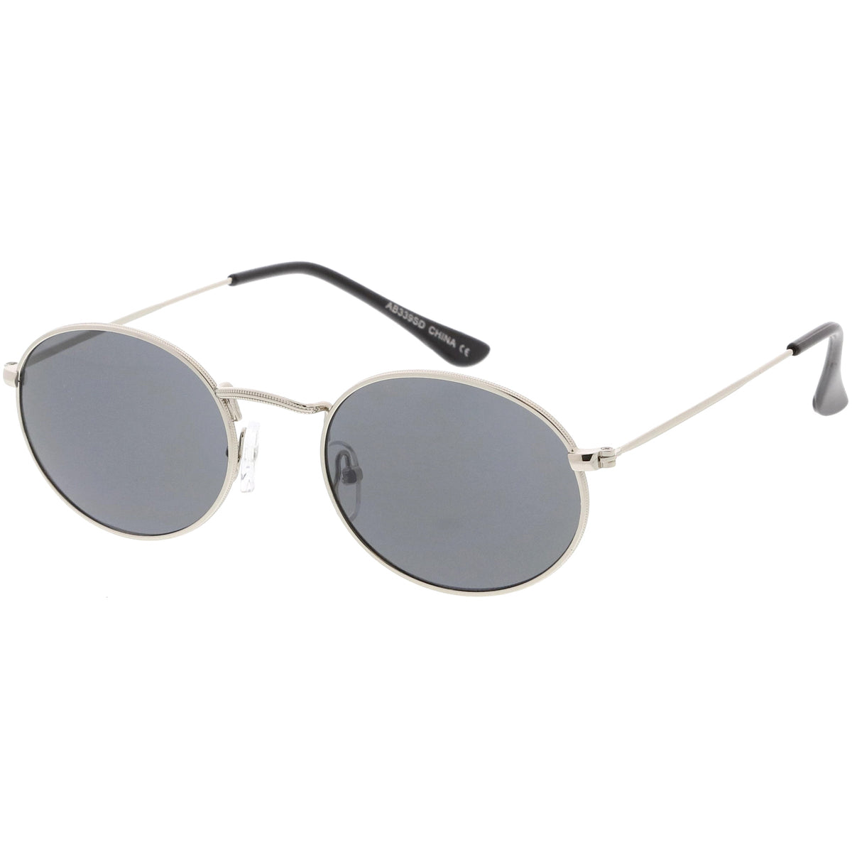 Retro Small 1990's Round Oval Metal Sunglasses C700