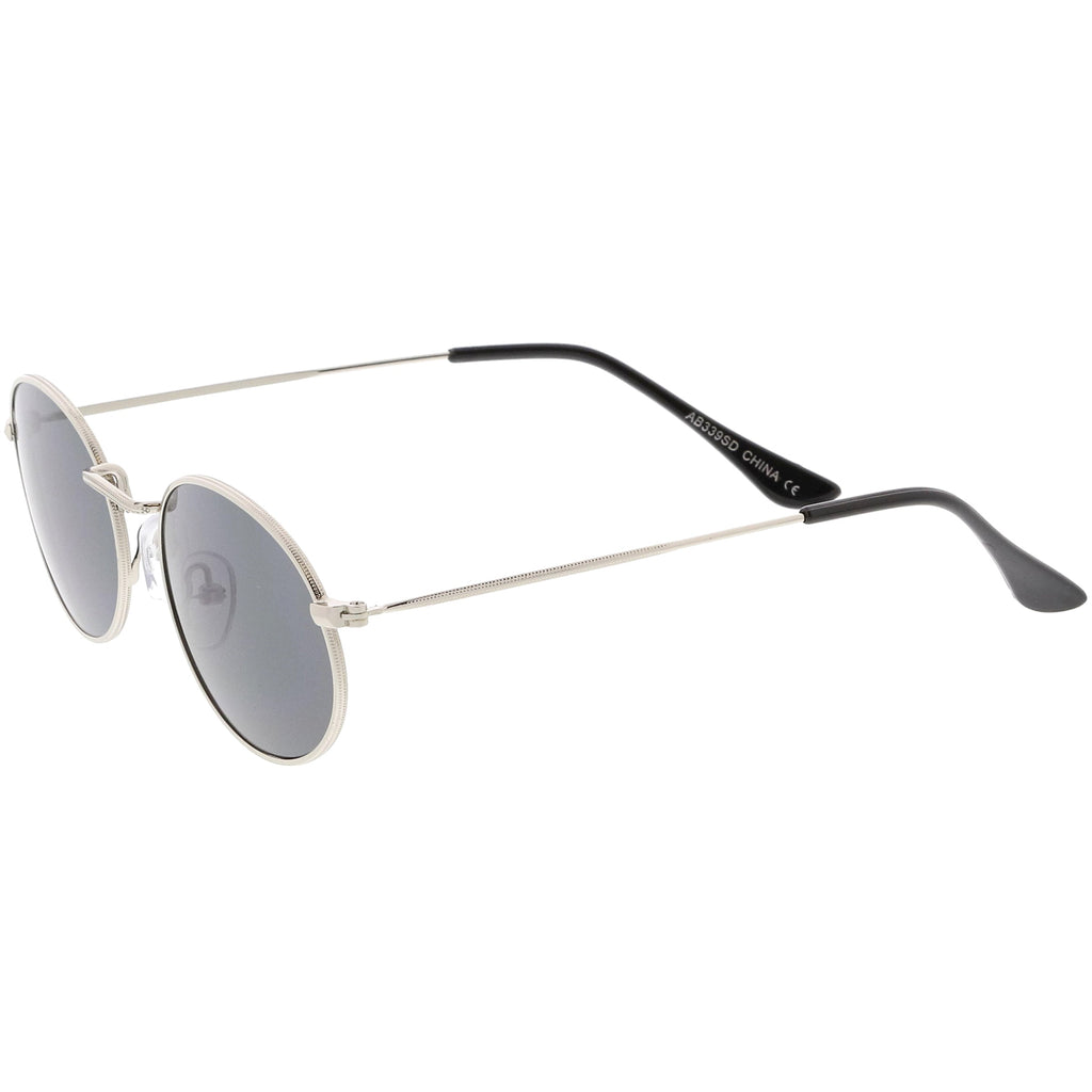 Retro Small 1990's Round Oval Metal Sunglasses C700
