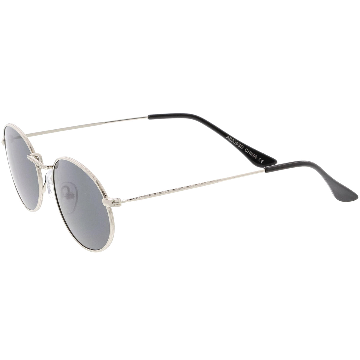 Retro Small 1990's Round Oval Metal Sunglasses C700
