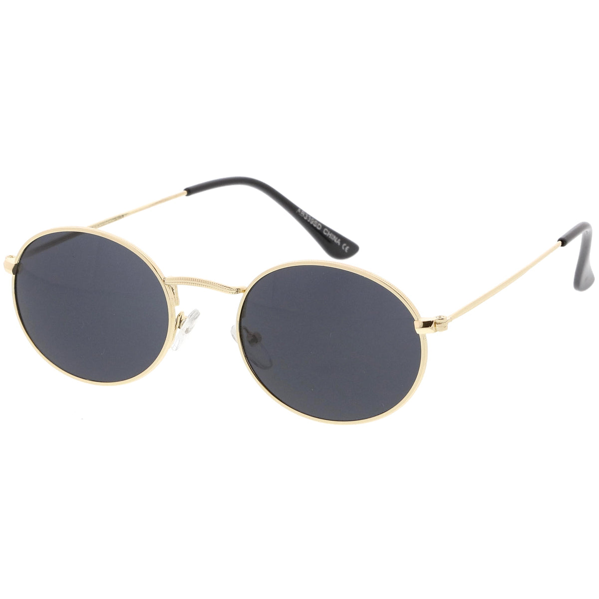 Retro Small 1990's Round Oval Metal Sunglasses C700